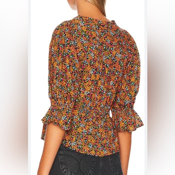 Free People Floral Button-Up Women's Top size M - Picture 4 of 10